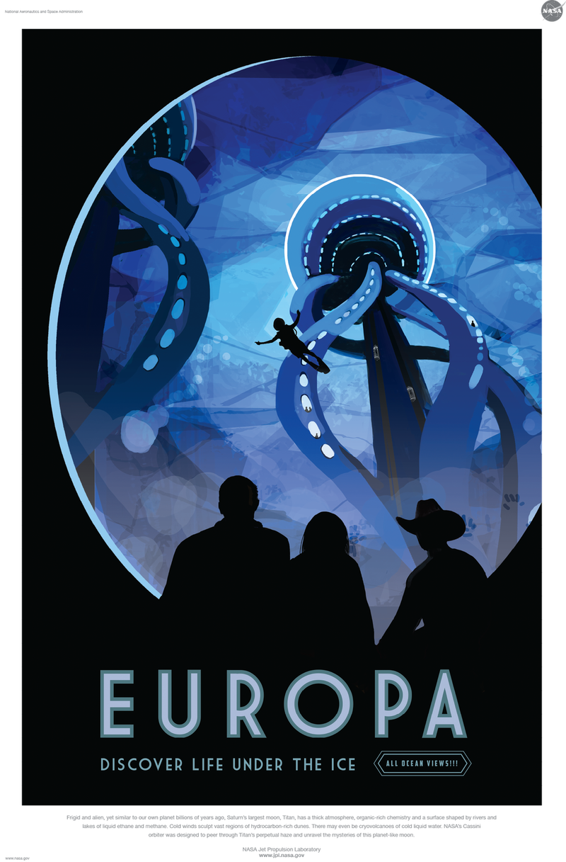 Illustration for article titled Descarga la espectacular serie completa de carteles de la NASA sobre turismo espacial